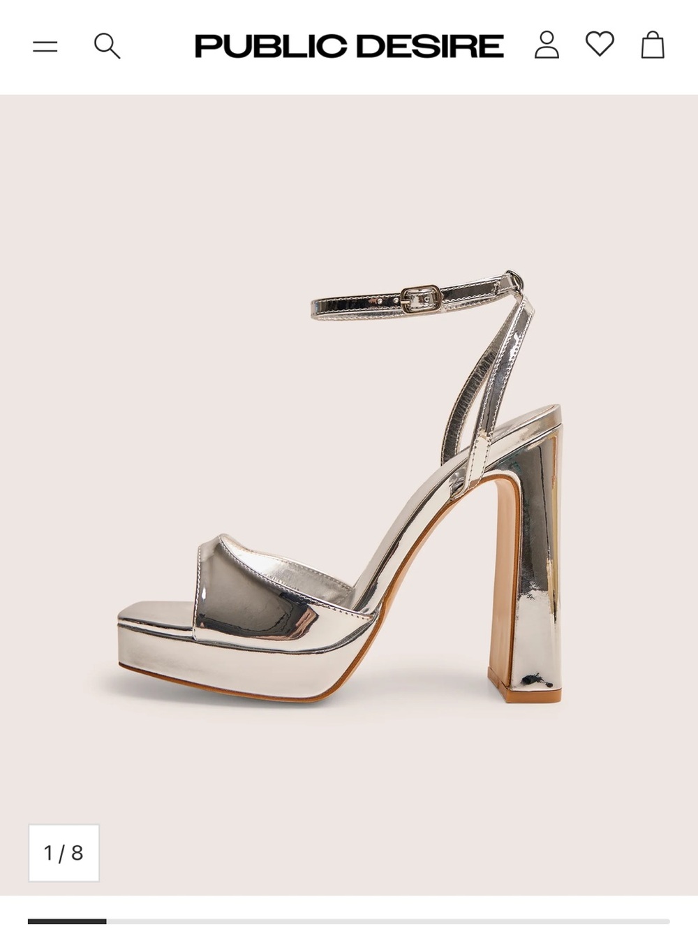 Silver Mirror Platform Heels